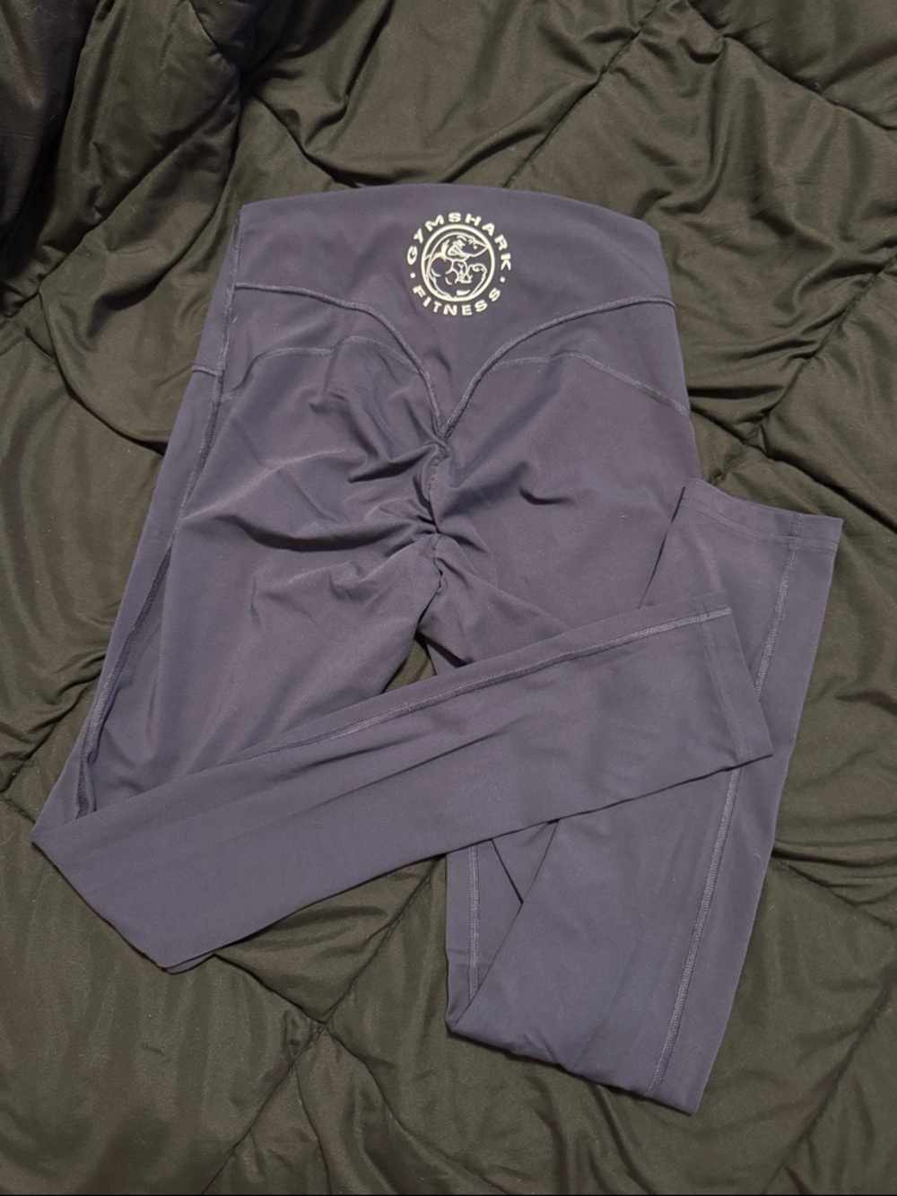 Gymshark Navy High-Waisted Scrunch-Back Leggings